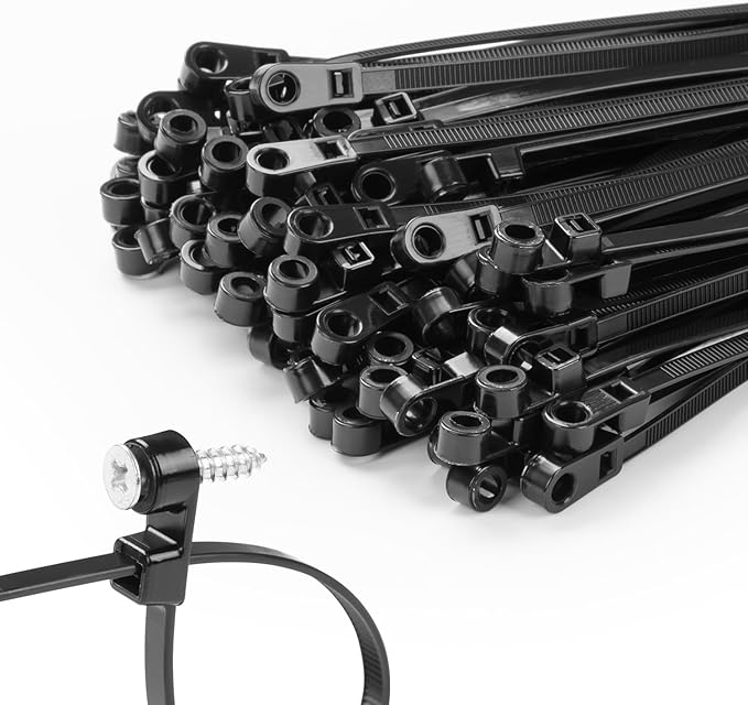 200 PCS 14 inch Black Zip Ties by MasiStranth