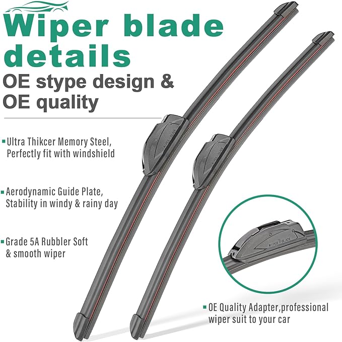 24" 20" 11" Windshield Wiper Blades Replacement - Image 3