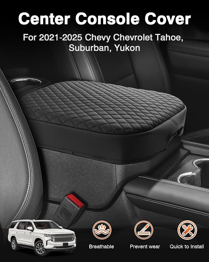Shademax Center Console Cover for Chevy Chevrolet Tahoe, Yukon 2021-2025 2026 - Image 2