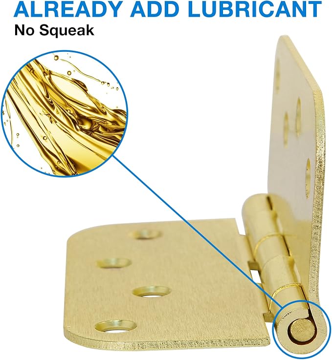 12 Pack 4"x 4 Inch Door Hinges Brass Hardware Gold Exterior Door Hinge 8 Holes - Image 5