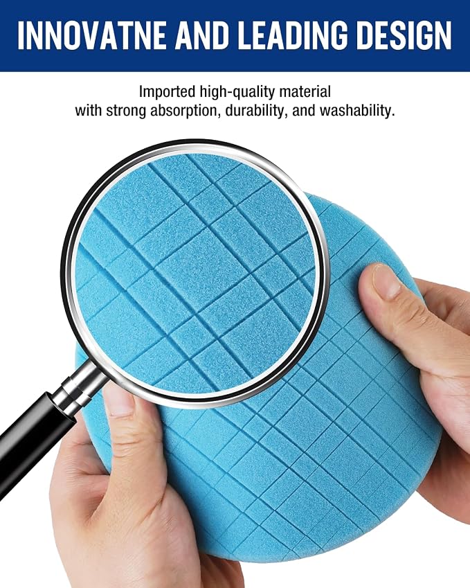 WORKPRO 6.5 Inch Buffing Sponge Pads, Cutting Polishing Pad Kit - Image 5