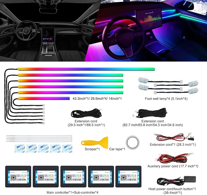 Acrylic Interior Car LED Strip Light - Image 2