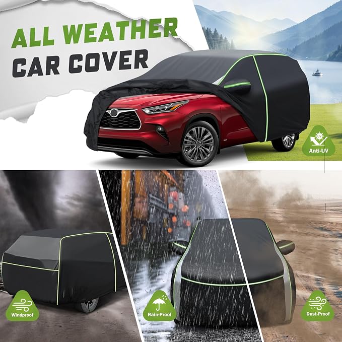 Mixsuper Liner Car Cover for Toyota Highlander 2001-2025, 7 Layers Waterproof - Image 4
