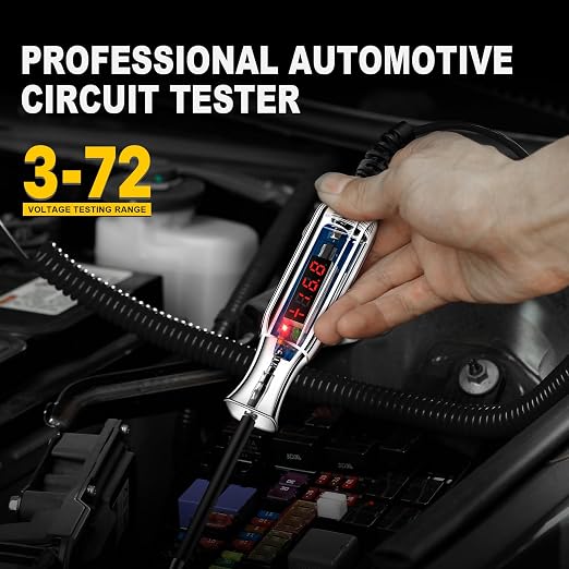 Upgraded 3-72V LED Digital Automotive Circuit Tester, DC Voltage Test Light - Image 7