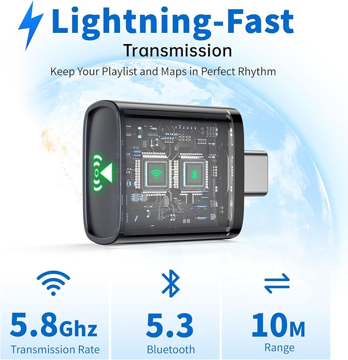Wireless CarPlay Adapter for Apple iPhone 2025 Upgrade, Converts Factory Wired - Image 4
