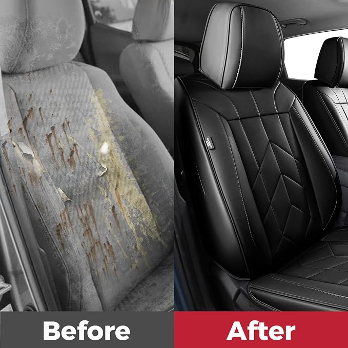 Black Car Seat Covers Full Set - Image 7