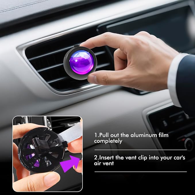 Car Air Freshener Vent Clips, Lavender Scent, 6 Pack, Long Lasting Scent Up to - Image 5