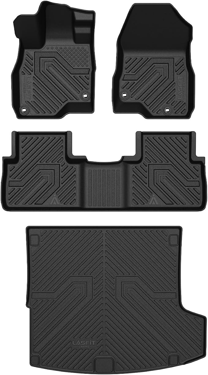 LASFIT Floor Mats & Cargo Mat for Acura RDX All Weather Floor Liner TPE Custom - Image 8