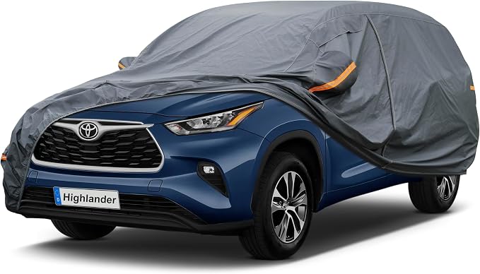 Premium Car Cover Custom Fit Toyota Highlander, 16 Layers Heavy Duty Car Cover by GUNHYI