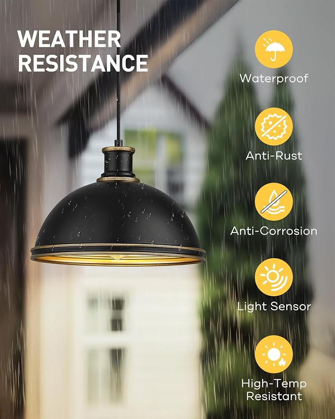 kudos Outdoor Pendant Light, KDOPL03-BK-S - Image 3