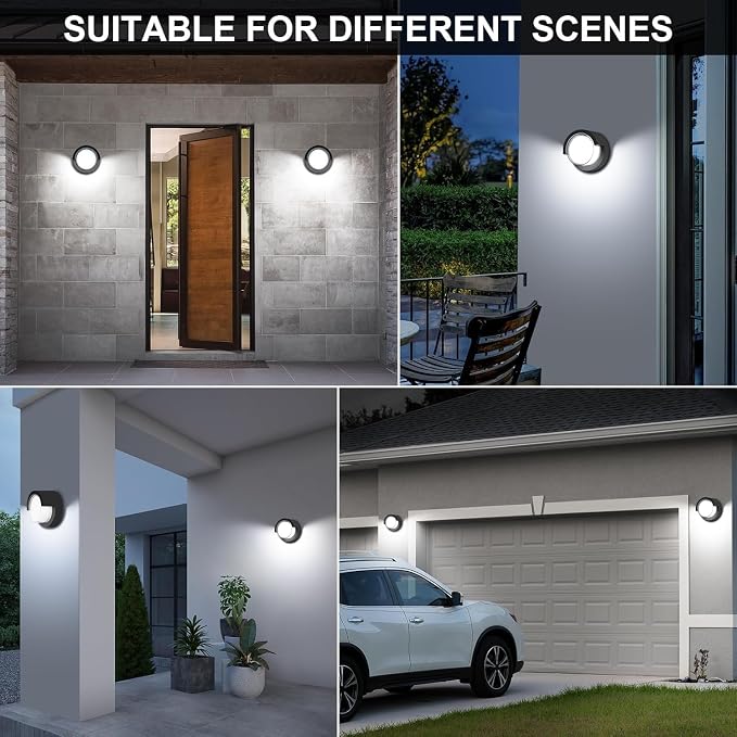 Porch Light Outdoor, 6000K Daylight Small Waterproof Anti Rust LED Wall Lights - Image 7