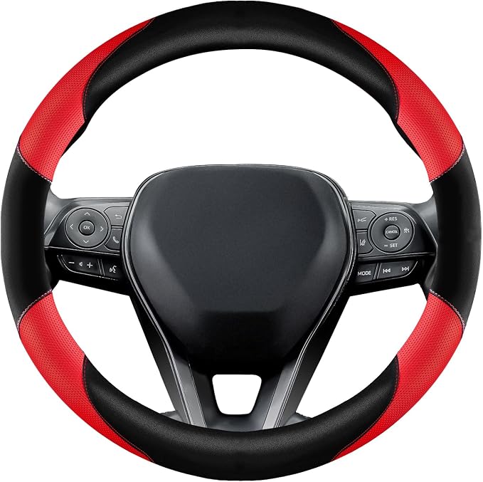 Breathable Soft Leather Steering Wheel Cover - Image 8