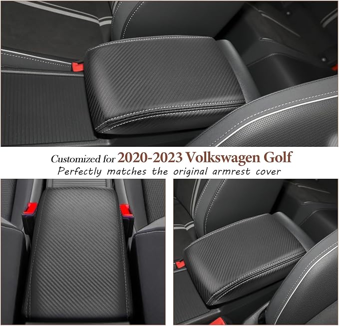 SKTU for 2020-2024 Volkswagen Golf Center Console Cover 2023 2024 Golf Armrest - Image 2