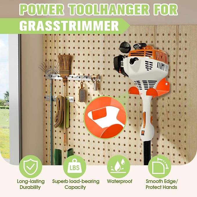 Garage Hooks Storage Organizer Electric Tool, Wall Mounted Installation Suitable - Image 4