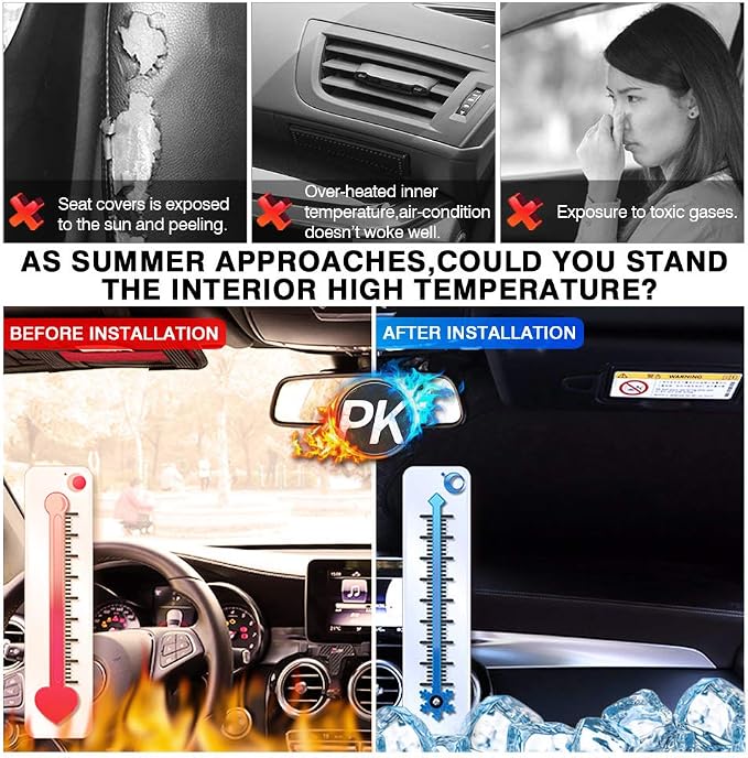 KUST Windshield Sun Shade for 2015-2021 Lexus NX300h/NX300/NX200t Accessories - Image 3
