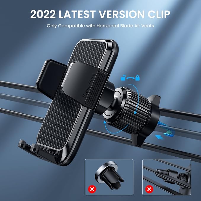 Qifutan Car Phone Holder with Anti-Slip Rubber, 360 Rotating Ball Joint - Image 3