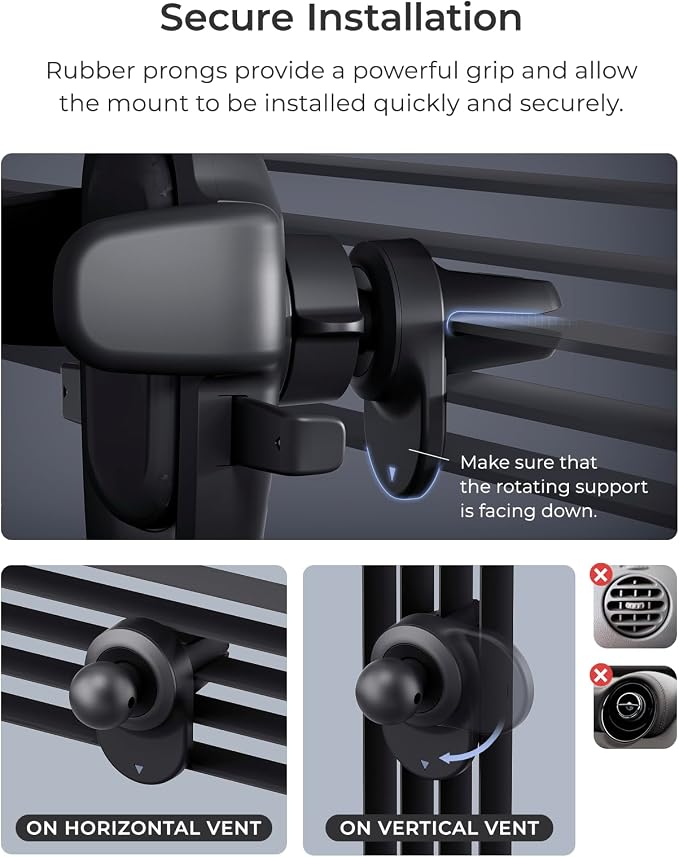 iOttie Easy One Touch Advanced Air Vent Car Phone Mount - Image 4