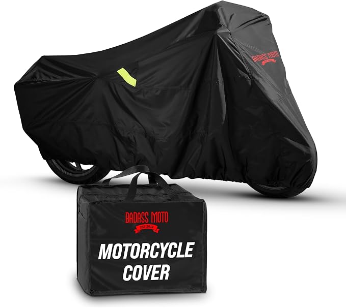 Badass Moto Ultimate Motorcycle Cover Waterproof Outdoor Heavy Duty Fits Harley by BadassMoto-PowersportsGear