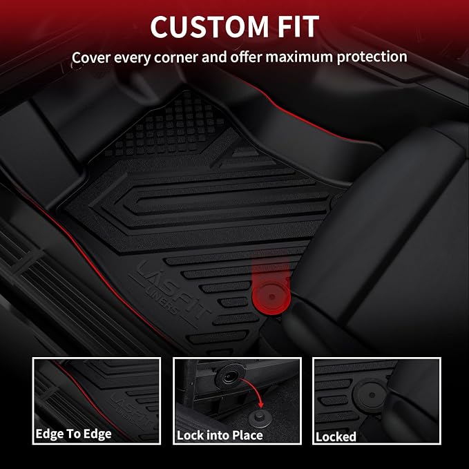 LASFIT Floor Mats & Cargo Mats for Volkswagen Taos 2022-2025, All Weather TPE - Image 2