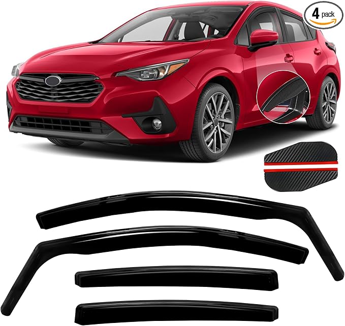 in Channel Rain Guards Fit for 2017-2025 Subaru Impreza Hatchback, Crosstrek by CHYKORLA