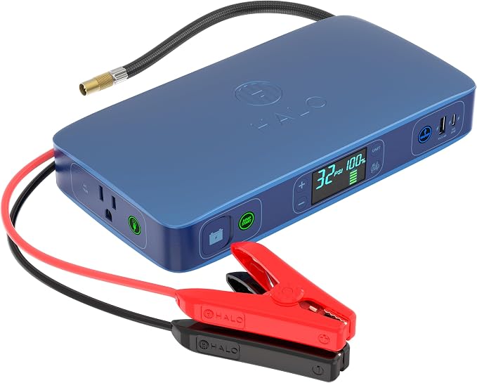 HALO Bolt Ultimate 2 Portable Car Battery Jump Starter | 130 PSI Air Compressor by Halo