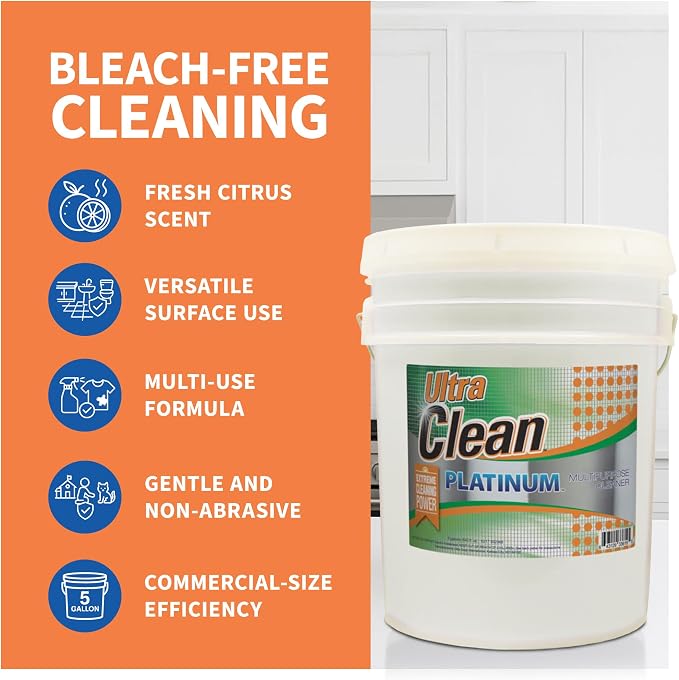 Ultra Clean Platinum Multipurpose Cleaner, Non-Abrasive and Bleach-Free - Image 3