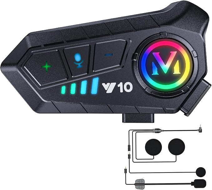 Motorcycle Helmet Bluetooth Headset, Outdoor Wireless Bluetooth 5.3 Headphone by Unknown