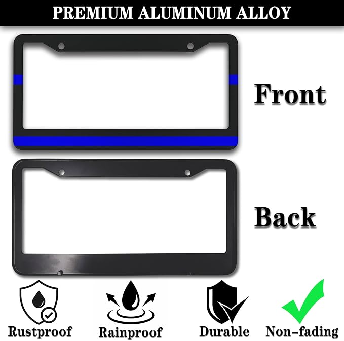License Plate Frames for Women Blue Black Automotive Exterior Accessories for - Image 3