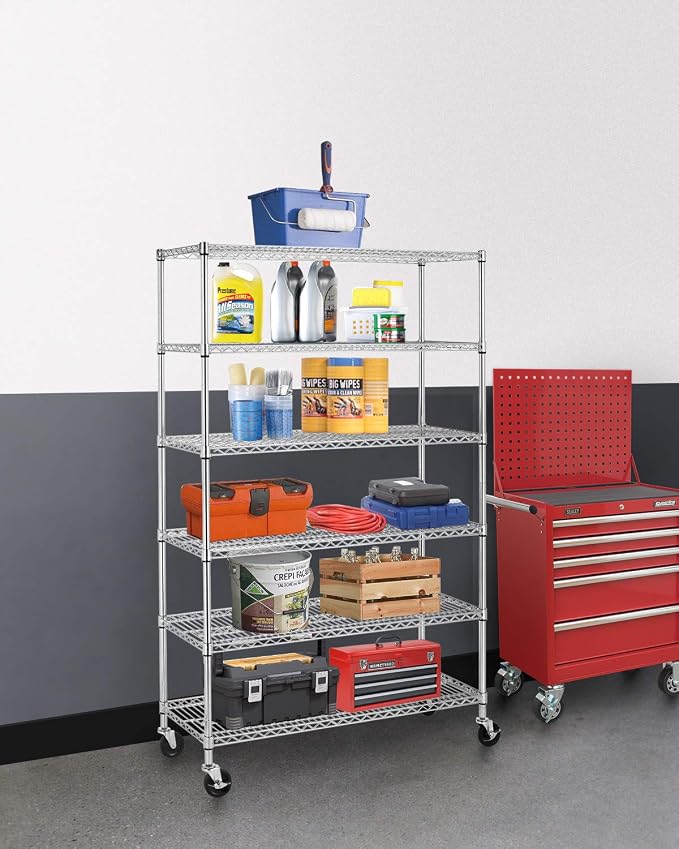 BestOffice 18x48x72 Storage Shelves Commercial Heavy Duty Metal Shelves Garage - Image 2