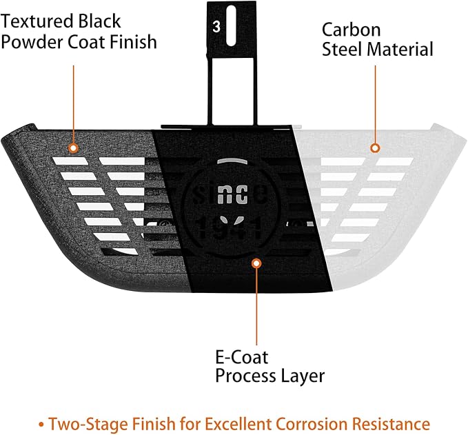 u-Box JK Running Boards 2-Door Side Hoop Door Steps - Image 7