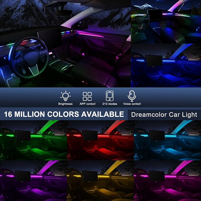 Dream+Color Acrylic Interior Car LED Strip Light - Image 4