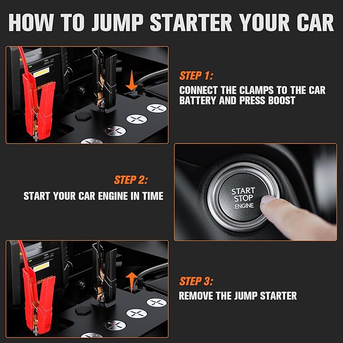 AsperX 6000A Car Jump Starter, Battery Jumper Starter Portable - Image 6