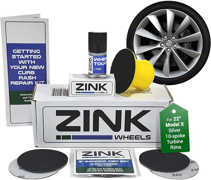 Premium Tesla Wheel Curb Rash Repair Kit by ZinkWheels