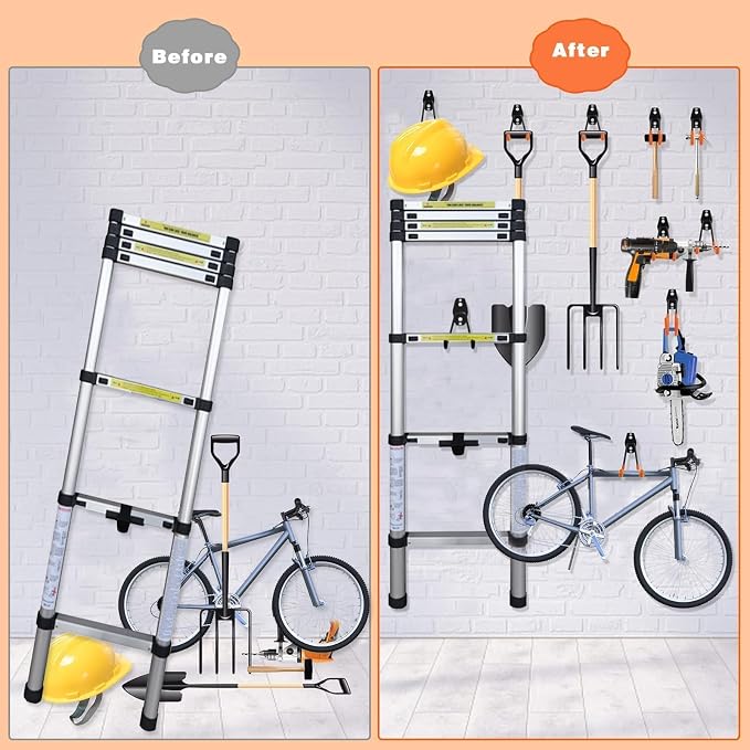 32 Pack Garage Hooks garage organization Steel Heavy Duty Garage Storage Hooks - Image 9