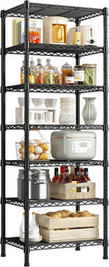 REIBII 7-Tier Metal Shelving Unit, 71’’H x 18’’W x 18’’D, 1176 LBS Weight by REIBII