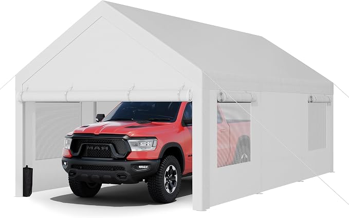 JY QAQA Carport, 10x20 FT Heavy Duty Carport - Image 2