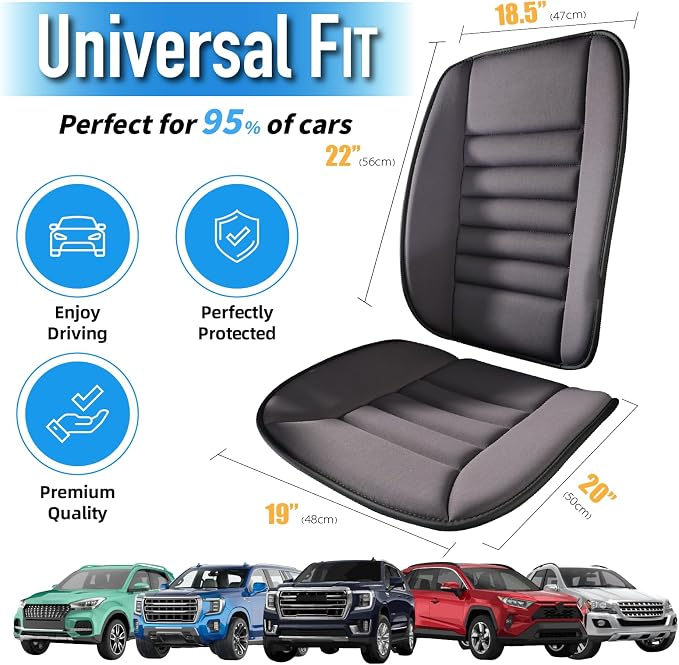 Car Seat Cushion with Back Support Pillow, Comfy Lumbar Support & Seat Cushion - Image 6