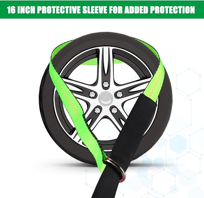 8 Pack 2" X 8ft Tow Truck Straps Lasso Wheel Lift Straps Lasso Tow Strap - Image 5