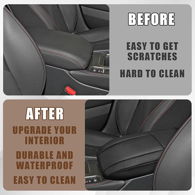 Muslogy for Accord 2025 2024 2023 Center Console Cover Armrest Pad Vegan - Image 3