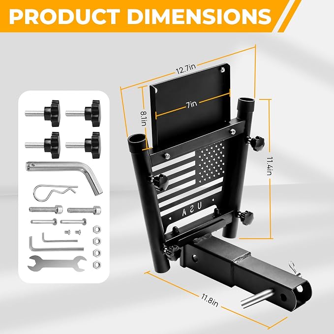 Heavy Duty Dual Hitch Flag Holder - Image 2