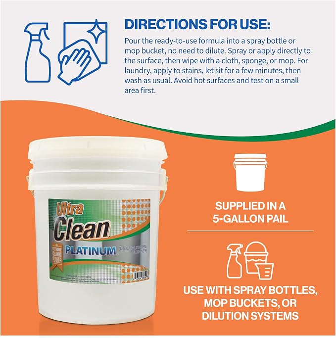 Ultra Clean Platinum Multipurpose Cleaner, Non-Abrasive and Bleach-Free - Image 5