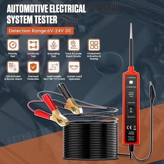 Power Short Circuit Probe Tester, 6V-24V LED Test Light, Short-Circuit Tracking - Image 2