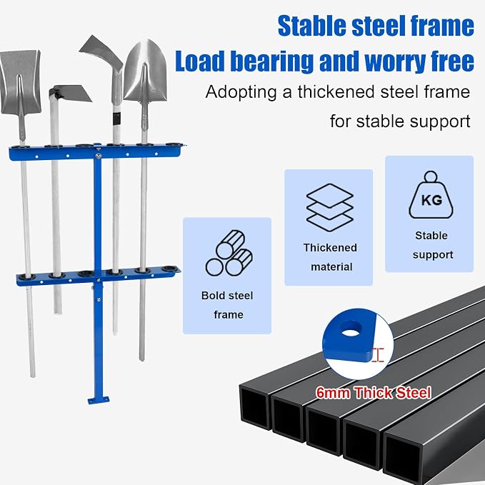 Vertical Hand Rack for Enclosed Landscaping Truck Trailer Garage or Shed Walls - Image 3