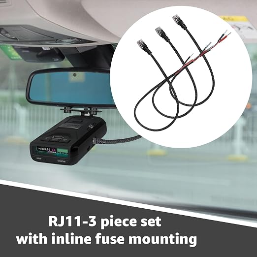 16.5" Radar Detector Hardwire Power Cord Mirror Wire Plug Tap Set - Image 6