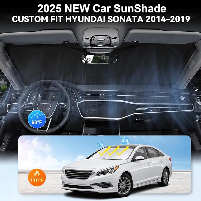 Custom Fit Sonata Windshield Sunshade - Image 4