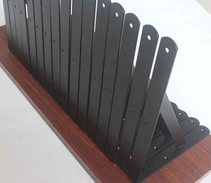 24 Pack L12 x H 8" Black Heavy Duty Shelf Brackets - Image 6