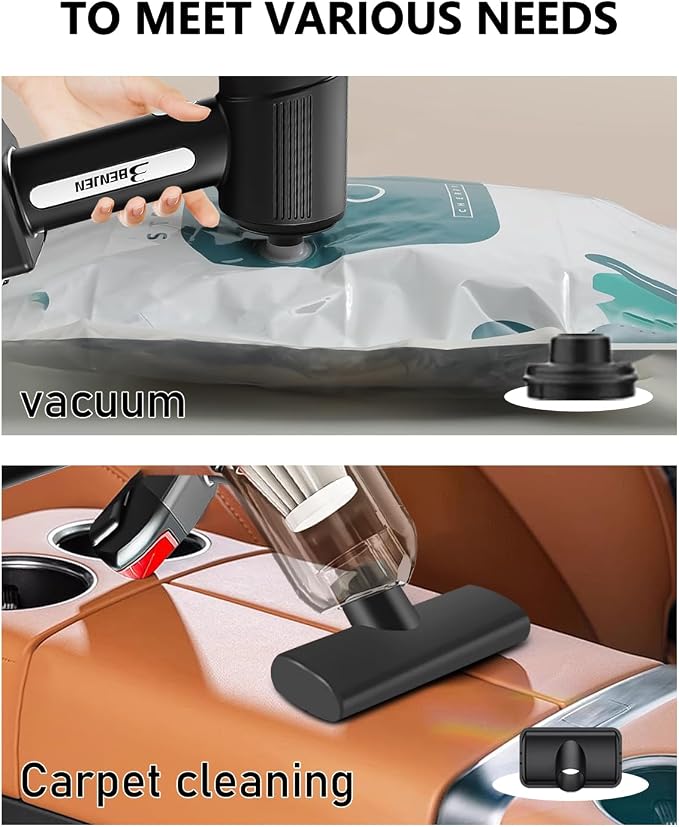 BENJEN Portable Vacuum Cleaner for Car, Cordless Handheld Car Vacuum 16000PA - Image 5