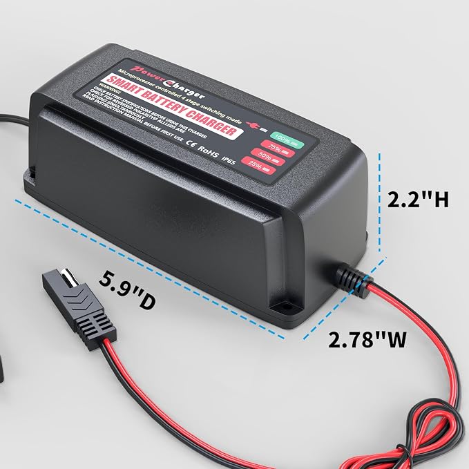 BMK 12V 5A Smart Battery Charger Portable Battery Maintainer - Image 9