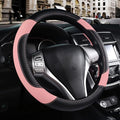 Leather Car Steering Wheel Cover, Non-Slip Car Wheel Cover Protector Breathable by Szttswamp