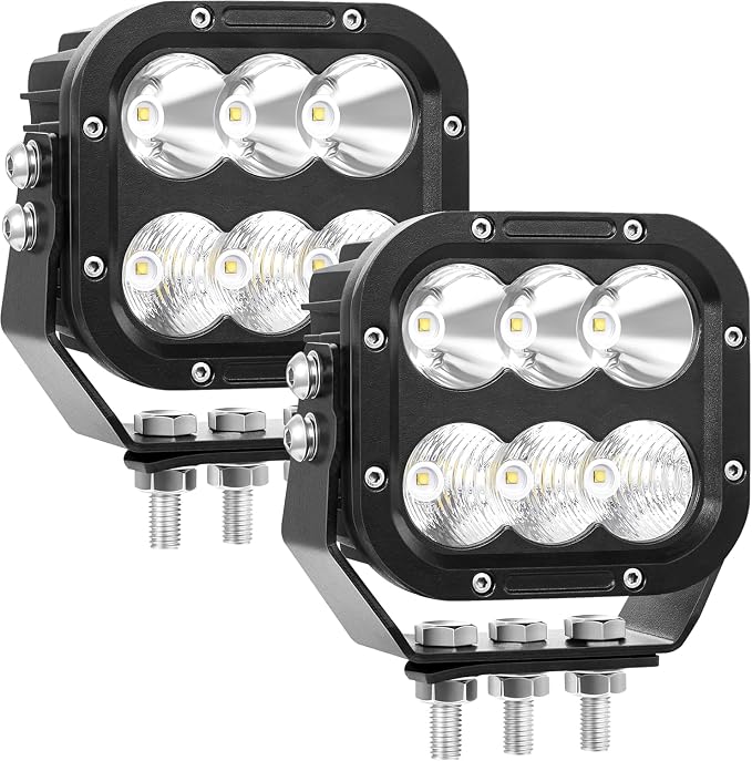 Off Road LED Pod Lights 5 Inch 120W 10000lm Offroad LED Work Light Pods - Image 4